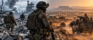 El grupo wagner en 2026: evolución, situación actual y papel en los conflictos internacionales Grupo Wagner representado mediante combatientes armados entre un escenario de guerra en Ucrania y un convoy militar en el Sahel africano.