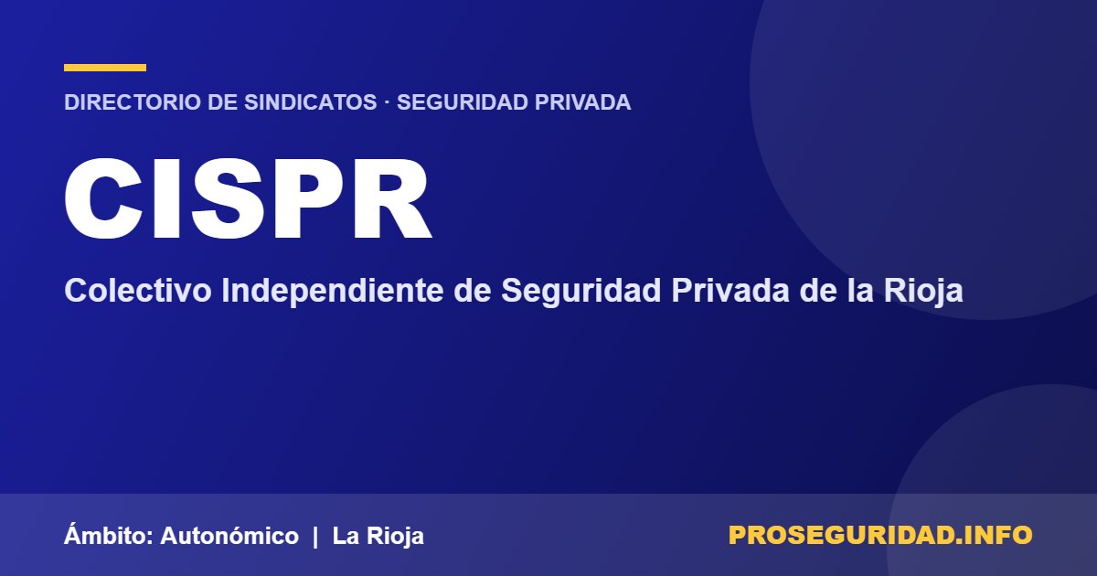 CISPR – ficha del sindicato en el Directorio de sindicatos de seguridad privada de Proseguridad.info