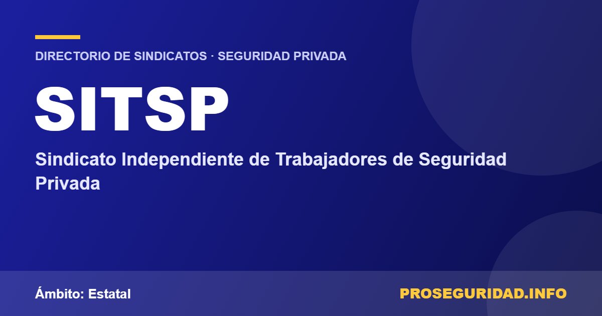 SITSP – ficha del sindicato en el Directorio de sindicatos de seguridad privada de Proseguridad.info