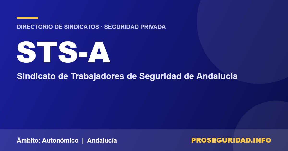 STS-A – ficha del sindicato en el Directorio de sindicatos de seguridad privada de Proseguridad.info